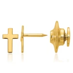 14K Solid Yellow Gold Cross Tie Clip Bar Tac. Fixed Price $349.00.