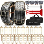 20-PACK For Full Vehicle 4 Tires, Adjustable Snow Chains Size 215-28.... Fixed Price $143.47.