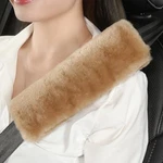 Fluffy Fuzzy Genuine Sheepskin Car Seat Belt Covers For Soft Auto 2 Light Brown. Fixed Price $24.37.