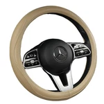 Cowhide Leather Steering Wheel Cover Anti-slip Heat Resistant 14.5-15 Inch. Fixed Price $56.01.