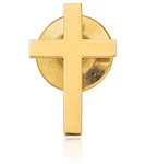 14K Solid Yellow Gold Cross Tie Clip Bar Tac. Fixed Price $475.00.