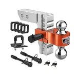 Kohree Adjustable Trailer Hitch Fit Inch Receiver, Dual Solid Ball 2" And 2.... Fixed Price $111.01.