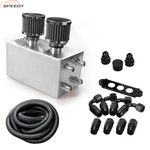 AN10 Oil Catch Can Reservoir Tank W Dual Breather Filter Baffled Kit 4 Port. Fixed Price $73.22.