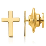 14K Solid Yellow Gold Cross Tie Clip Bar Tac. Fixed Price $449.00.