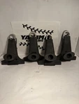 Yakima 1A Raingutter Towers Good Used Cond. (3542). No Locks- Keys.. Fixed Price $89.00.