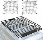 Vevor Roof Rack Basket, 4.1 Universal 64X50IN, W/ Net. Fixed Price $246.99.