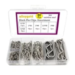 80 Pcs 6 Sizes Stainless Steel Hitch Pin Clip Kit For Lock System, Tru. Fixed Price $14.70.