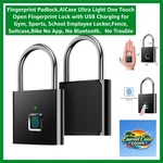 Advanced Fingerprint Lock - Usb Rechargeable, Perfect For Sports & School. Fixed Price $39.99.