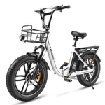Samebike 20'' Electric Folding City 36V White Fat Tire 7 Speed Gears. Fixed Price $749.00.
