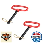 Comonc Hitch Pin W/ Red Handle & Clip, Tractor Tow Dolly, 5/8"X5-1/2", 2PCS. Fixed Price $49.38.