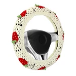 Crochet Steering Wheel Cover Set,cute Car Boho 14-15 In,.... Fixed Price $45.27.