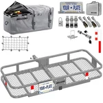 Mockins Gray Hitch Mount Cargo Carrier With Bag And Net. Fixed Price $249.99.