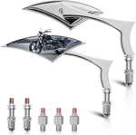 Motorcycle Handlebar Mirrors Chrome Adjustable Harley Touring Sportster Dyna. Fixed Price $49.86.