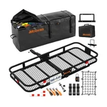 Mockins 60"X20"X6" Steel Trailer Hitch Cargo Carrier With 16 Cu Ft Waterproof.... Fixed Price $253.91.