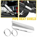 Exhaust Muffler Pipe Heat Shield Cover Protector Chrome For Universal Motorcycle. Fixed Price $13.99.
