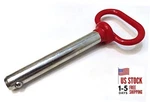 1/2" X 3.7"RED Handle Detent Pin,head Towing Hitch Pin,safety Coupler Locking. Fixed Price $25.36.