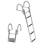 Vevor Boat Ladder 4 Steps Stainless Steel Folding Pontoon With Handrail. Fixed Price $65.99.