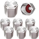 4X Chrome Silver Brass Tire Valve Stem Caps W/ Rubber Seal For Car Bike Truck Su. Fixed Price $19.29.