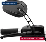 Mofun Gloss Black Mirrors 8MM Rear Side Compatible With Harley Softail Dy. Fixed Price $48.02.
