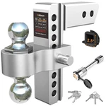 Drop Hitch 2.5 Receiver Adjustable 500 Lbs Gtw Silver 2-2.8 Inch Vullteeon. Fixed Price $259.99.