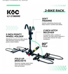 Kac K2 Standard Rack - Bikes!. Fixed Price $86.97.