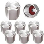 Brass (8 Pack) Tire Valve Caps Silver, Premium Metal Rubber Seal S.... Fixed Price $13.11.