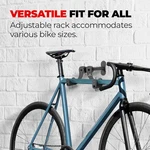 Bike Tool Rack Garage Wall Mount - Durable Alloy Bicycle Storage System. Fixed Price $50.00.