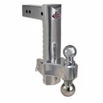 Trimax TRZ12ALHD 12" Aluminum Adjustable Drop Hitch W/locking Ball Mount. Fixed Price $405.16.