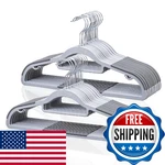 Tonswachic Pack Of 30 Coat Hangers, Space-saving Plastic Clothes Non-sl. Fixed Price $38.01.