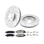 Front Brakes And Rotors Geomet Drilled Slotted Replace For 14-18 Chevy Silver.... Fixed Price $218.71.