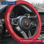Haokay Top Grade Red Genuine Leather Steering Wheel Cover Women, Luxury. Fixed Price $48.73.