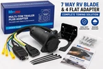 7 Way Rv Blade & 4 Flat Trailer Plug Adapter Wiring Harness Tow Connector Kit. Fixed Price $28.49.
