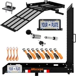 Mockins 48"X28.5"X4" Folding Trailer Hitch Cargo Carrier With Ramp For Wheelchai. Fixed Price $506.23.