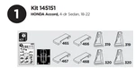 Thule Crossbar Fit Kit Adapter 145151 Honda Accord 2018-2022. Fixed Price $72.89.