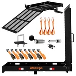 Mockins 48X28.5X4.5" Hitch Mount Rack W/ Ramp 500 Lbs Mobility Carrier Basket. Fixed Price $299.99.