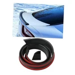 Car Rear Spoiler Roof Lip Kit, Rubber Trunk Trim Strip Cool Matte Black. Fixed Price $24.59.