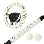 Crochet Steering Wheel Cover Set,cute Car Boho 14-15 In,.... Fixed Price $42.27.
