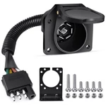 Nilight 4 Way Flat To 7 Round Trailer Adapter Plug. Fixed Price $16.99.