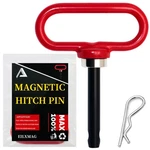 Eilxmag Magnetic Hitch Pin, Lawn Mower Trailer 12.7MM 88.9MM, RED-1PC. Fixed Price $17.22.