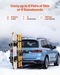 Vevor Hitch Rack, Fits 2" Receiver, Holds 6 Skis 4 Snowboards. Fixed Price $177.99.