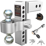 Drop Hitch For 2.5 Inch Receiver, Vullteeon 8 Adjustable Trailer B.... Fixed Price $235.83.