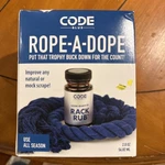 Code Blue OA1419 Rope - Dope Rack Rub Deer / Buck Scent Lure Branch Gel. Fixed Price $18.99.