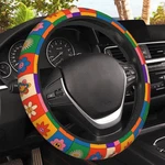 Universal 15 Inch Steering Wheel Cover Antislip Floral Car Accessory. Fixed Price $20.65.