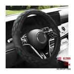 Povtii Car Steering Wheel Cover, 15 Inches Non-slip Leather Black. Fixed Price $11.53.