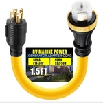 Tellegloww 1.5FT Nema L14-30P SS2-50R Rv Marine Power Generator Adapter Cord. Fixed Price $19.99.