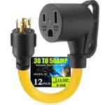 Tellegloww L14-30P To 6-50R 30AMP 50AMP Welder 1FT, Black And Yellow. Fixed Price $30.73.
