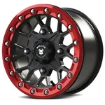 Bullite Wheels BT-05 Rider Utv Atv Gunmetal Gray Rims And Red Beadlock .... Fixed Price $363.05.