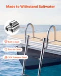 Boat Ladder 4 Step Telescoping Folding Stainless Steel Swim Deck 600 Lbs. Fixed Price $91.99.