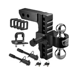 Kohree Adjustable Trailer Hitch Fit Inch Receiver, Dual Solid Ball 2" And 2.... Fixed Price $119.41.