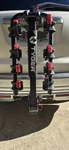 Tyger Hitch Mount 4-BIKE Rack Black Red With Protective Padding. Fixed Price $250.00.